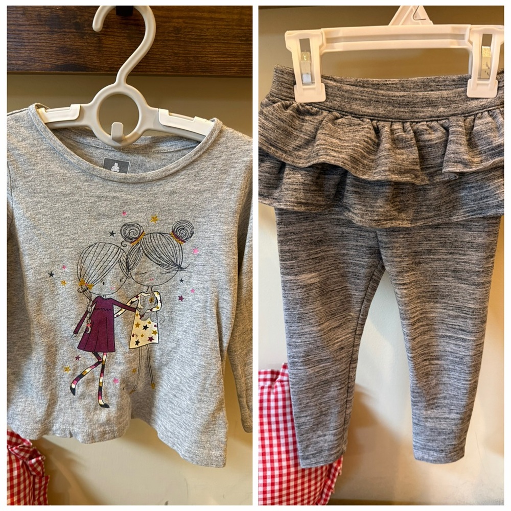 Baby GAP Toddler Girls Long Sleeve Tee and Matching Pants Set Size 2T